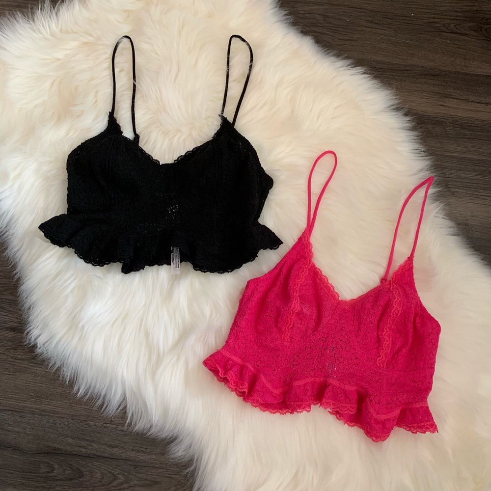 NWT BUNDLE OF 2 Free People Lace Bralettes